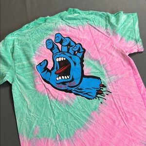 Santa Cruz 100% cotton Skateboards tie-dye shirt